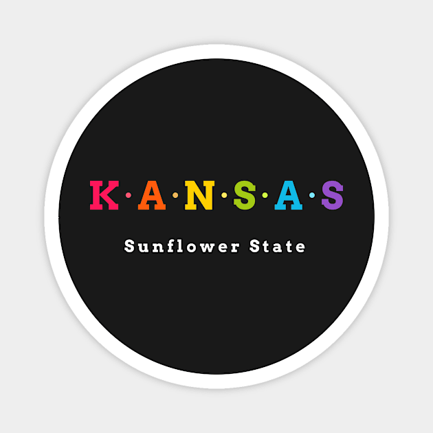 Kansas, USA. Sunflower State. Magnet by Koolstudio